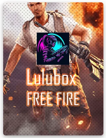 A picture of a man holding a gun with the words ludubox free fire