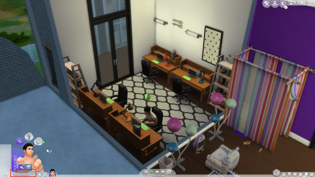 The Sims 4 household funds increasing after using money cheats