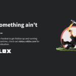 Roblox game update or maintenance screen indicating system changes