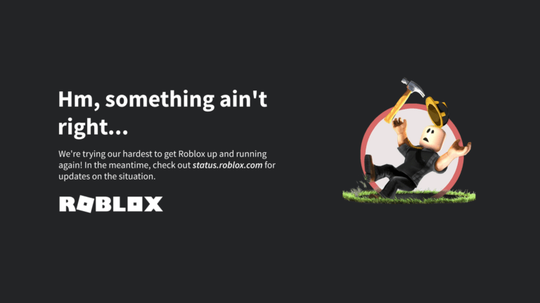 Roblox game update or maintenance screen indicating system changes