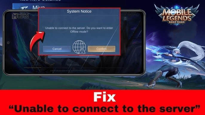 Mobile Legends system message showing an error due to redemption limit being reached