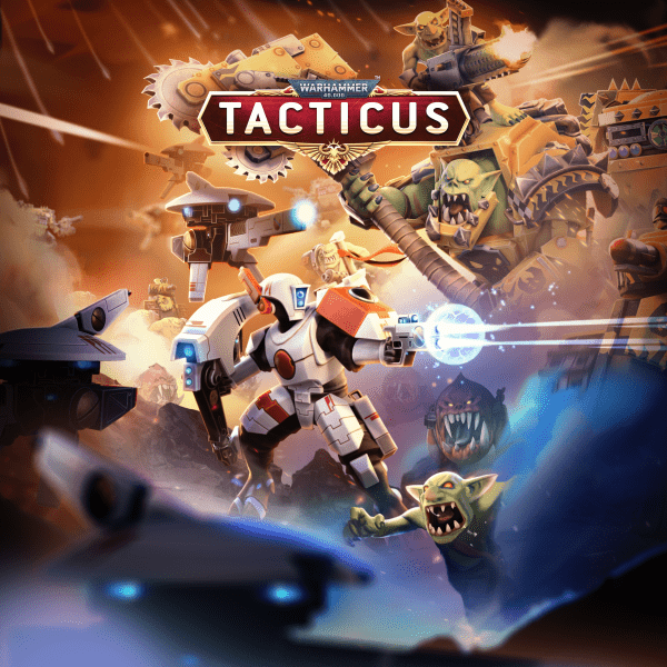 Warhammer Tacticus main menu where players manage squads, campaigns, and rewards