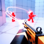 Rivals Roblox gameplay showing fast-paced shooter combat in an arena
