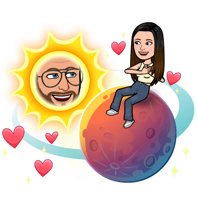 Snapchat planets icons showing the order from Mercury to Neptune