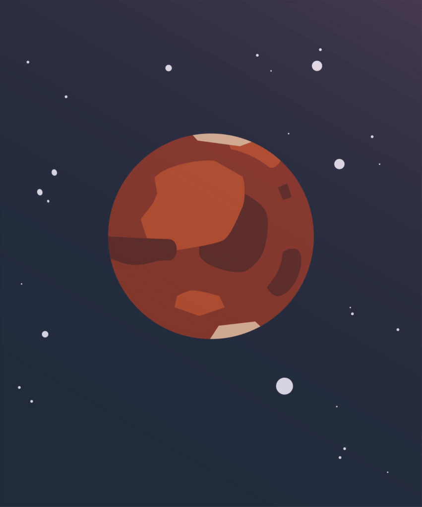 Snapchat Mars planet icon showing a mid-ranked best friend position